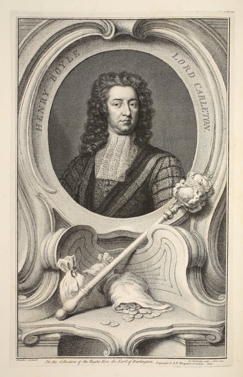 Retrato de Henry Boyle, Lord Carleton, ilustração de 