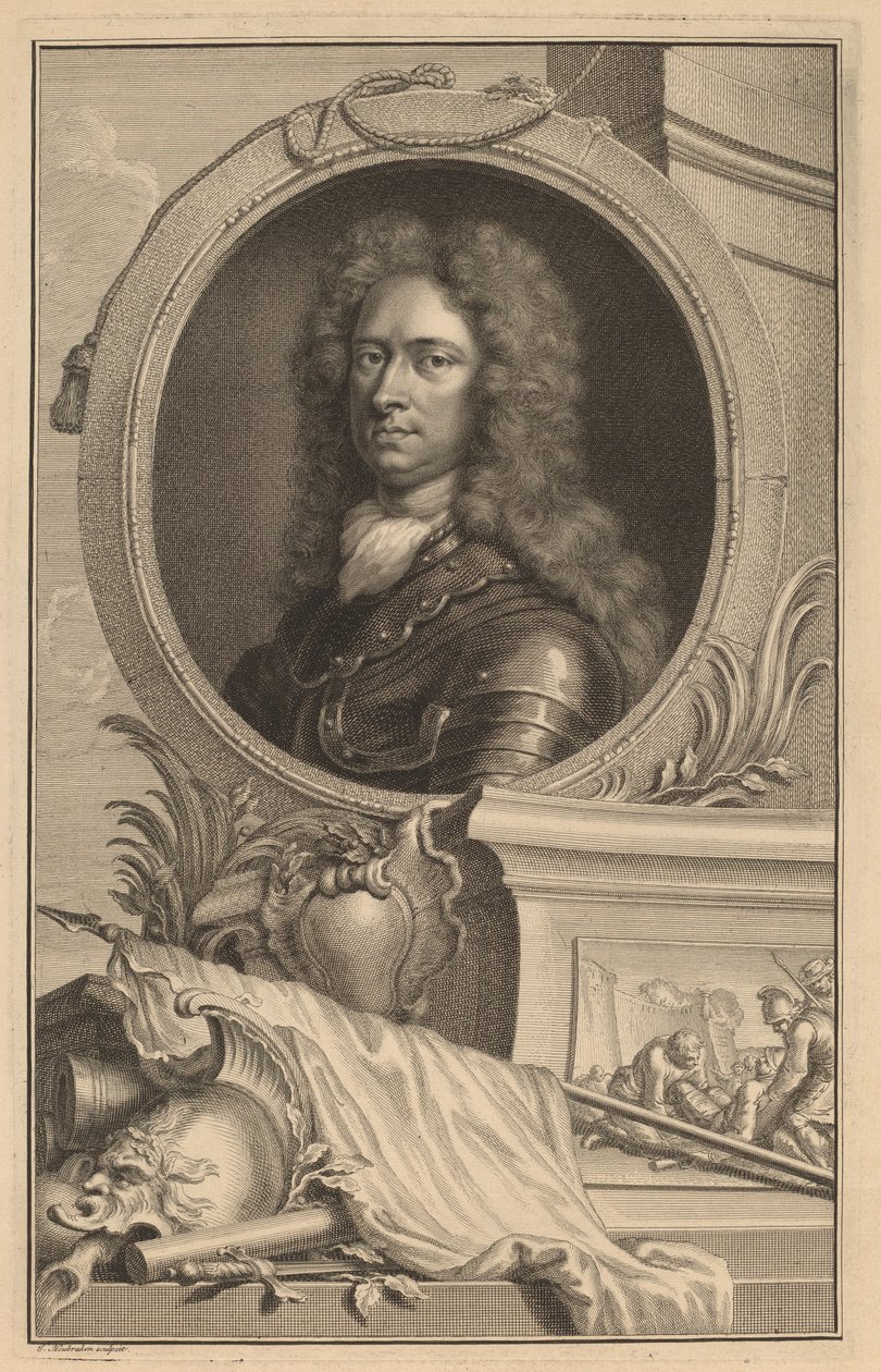 Retrato de um cavalheiro de Jacobus Houbraken