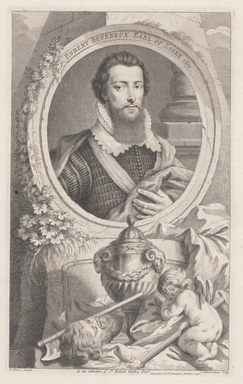 Robert Devereux, conde de Essex de Jacobus Houbraken