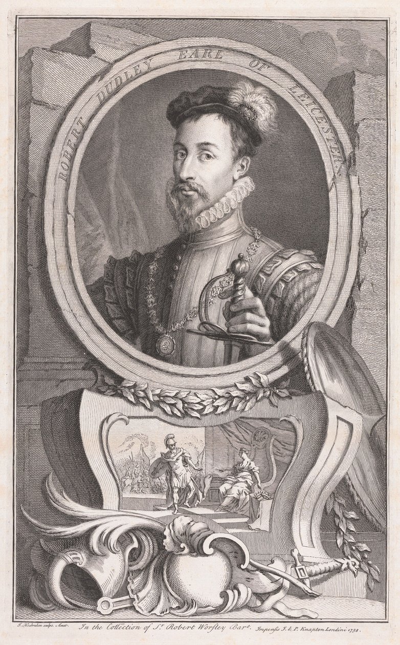 Robert Dudley, conde de Leicester de Jacobus Houbraken