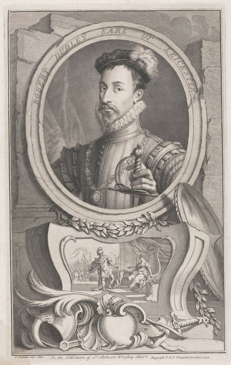 Robert Dudley, conde de Leicester de Jacobus Houbraken