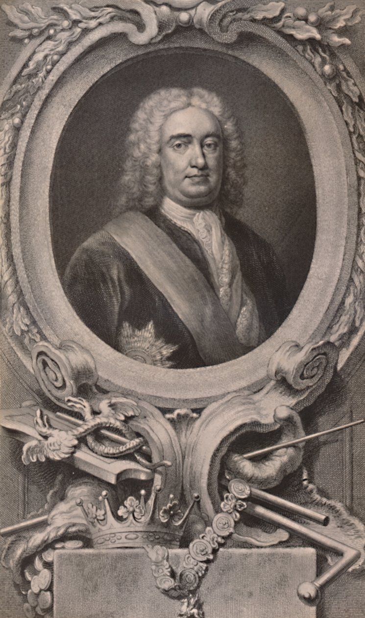 Sir Robert Walpole, estadista inglês e primeiro-ministro, c1746 1894 de Jacobus Houbraken