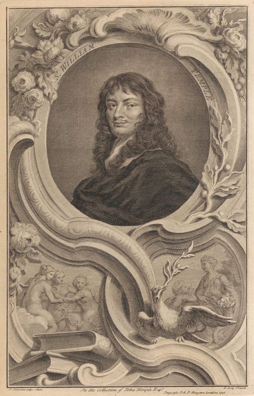 Sir William Temple, primeiro baronete de Jacobus Houbraken