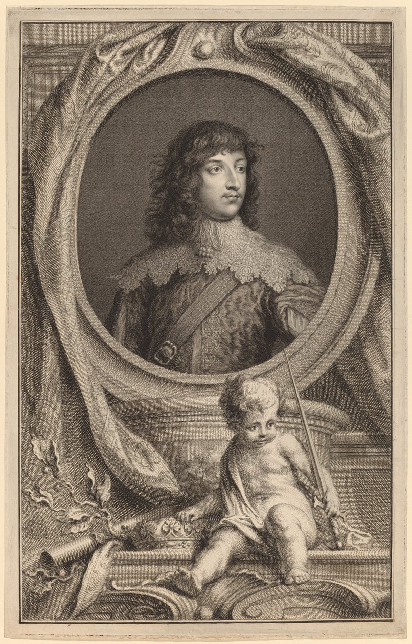 William Russell, 1º Duque de Bedford de Jacobus Houbraken after Sir Anthony van Dyck