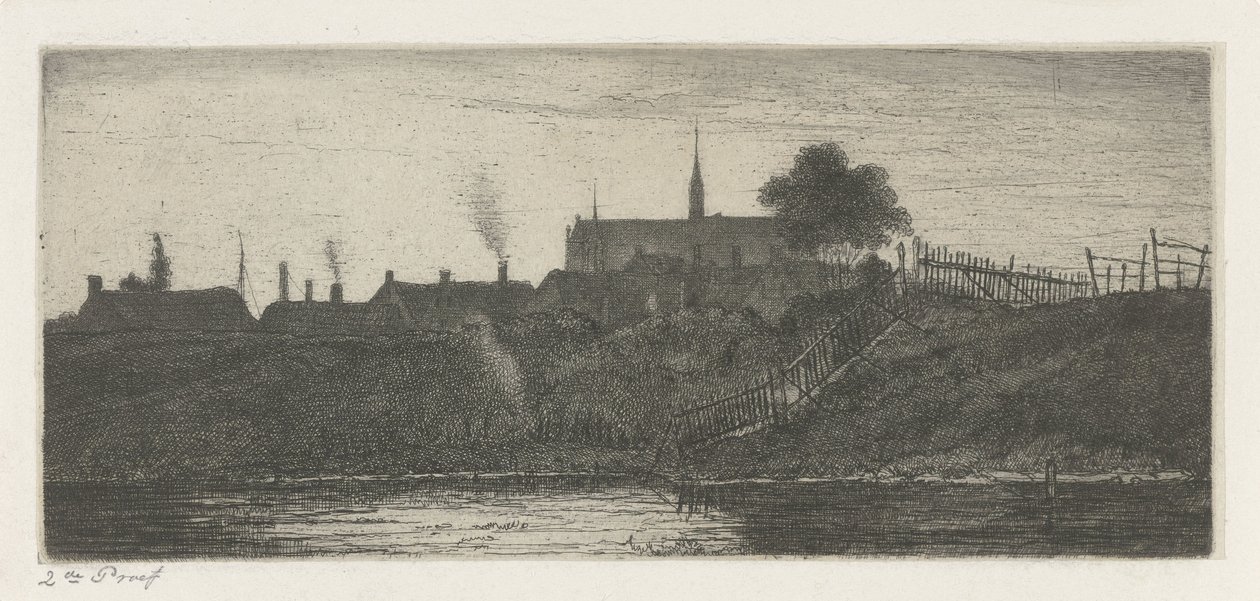 Vista de uma cidade de Jacobus Ludovicus Cornet