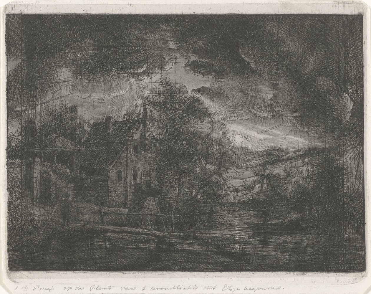 Paisagem ao luar de Jacobus Ludovicus Cornet