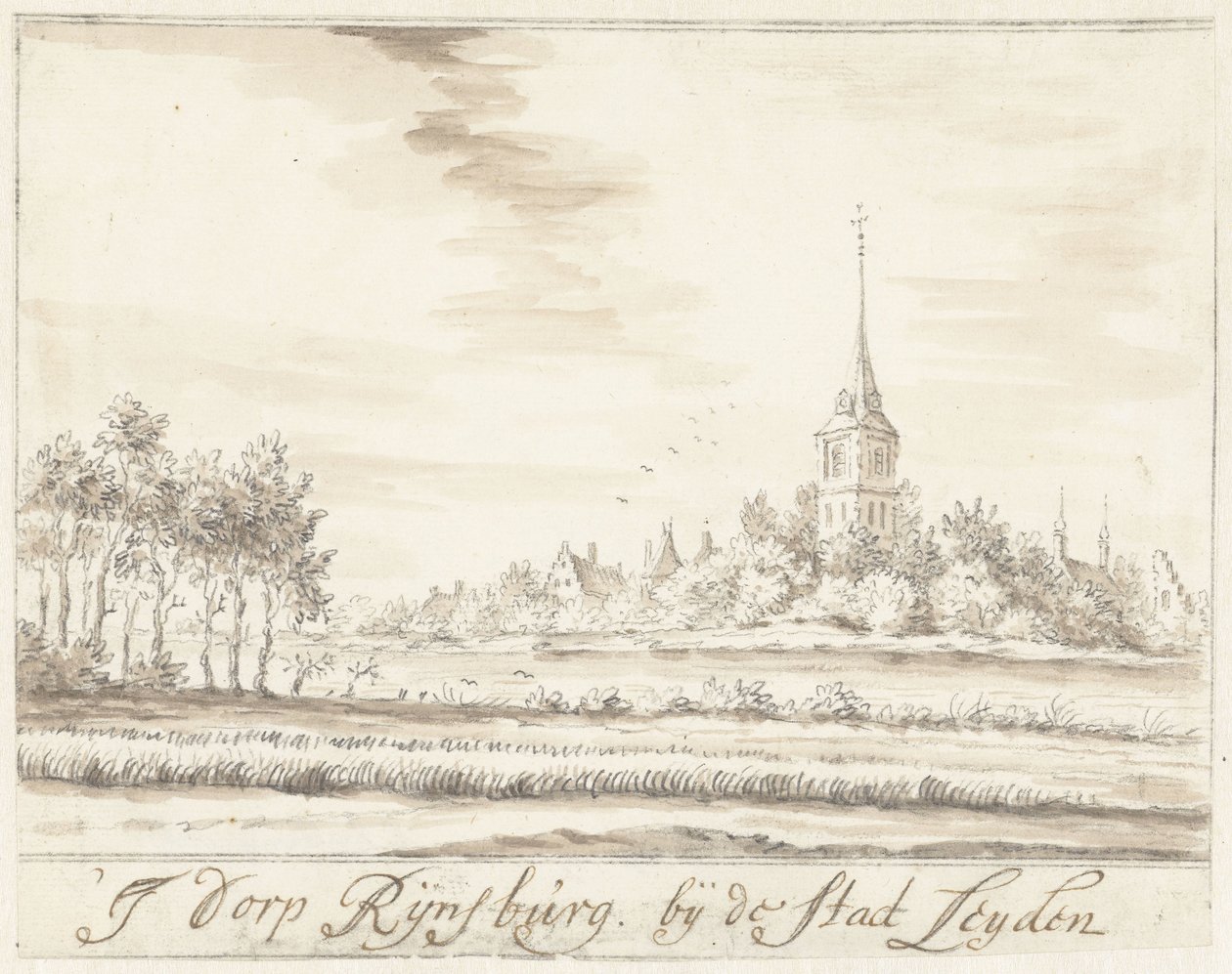 A aldeia de Rijnsburg de Jacobus Stellingwerff
