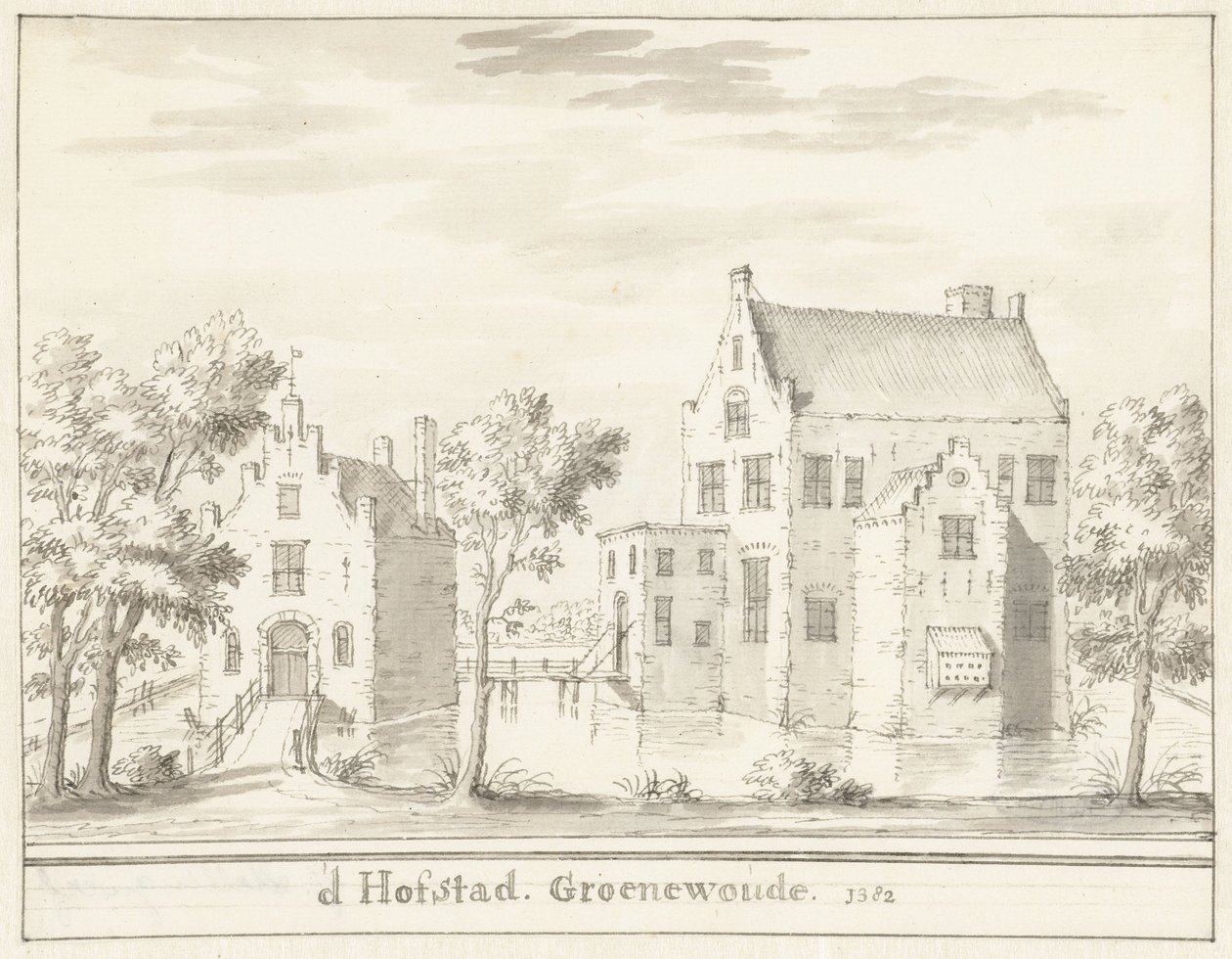 O castelo Groenewoude perto de Woudenberg, em 1382 