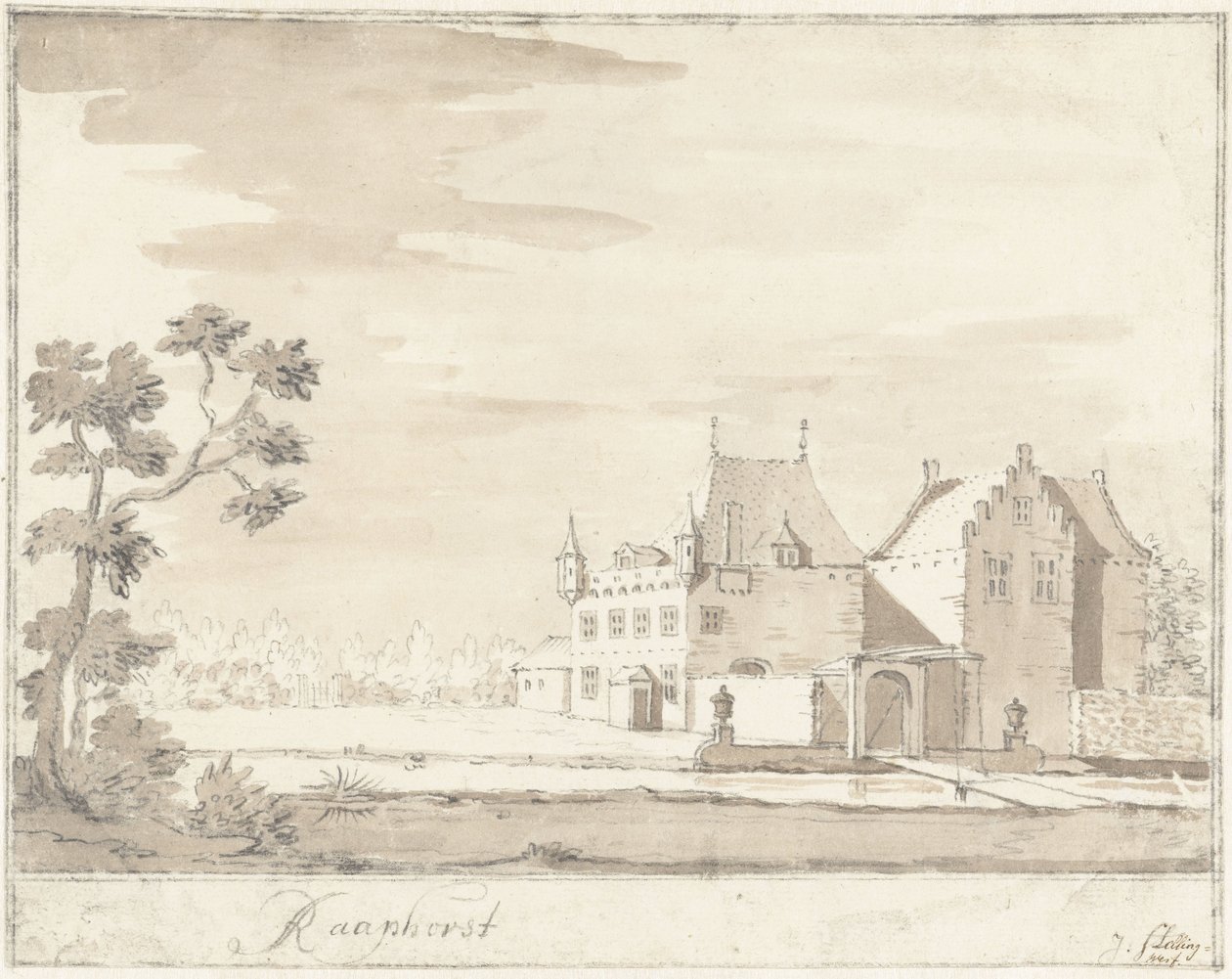 Castelo de Raaphorst perto de Wassenaar
Raaphorst (título sobre o objecto) de Jacobus Stellingwerff