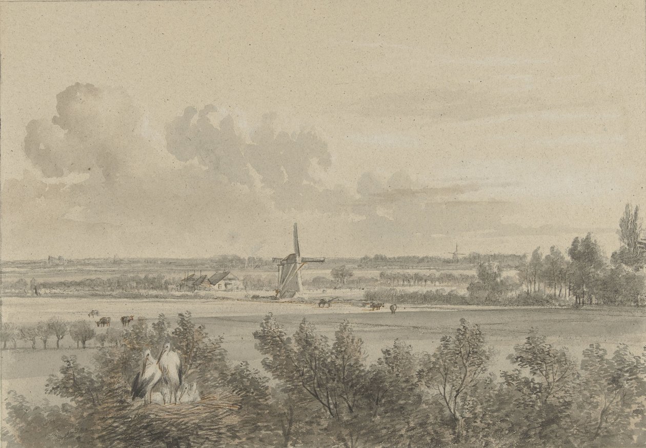 Paisagem perto de Maarssen de Jacobus Theodorus Abels