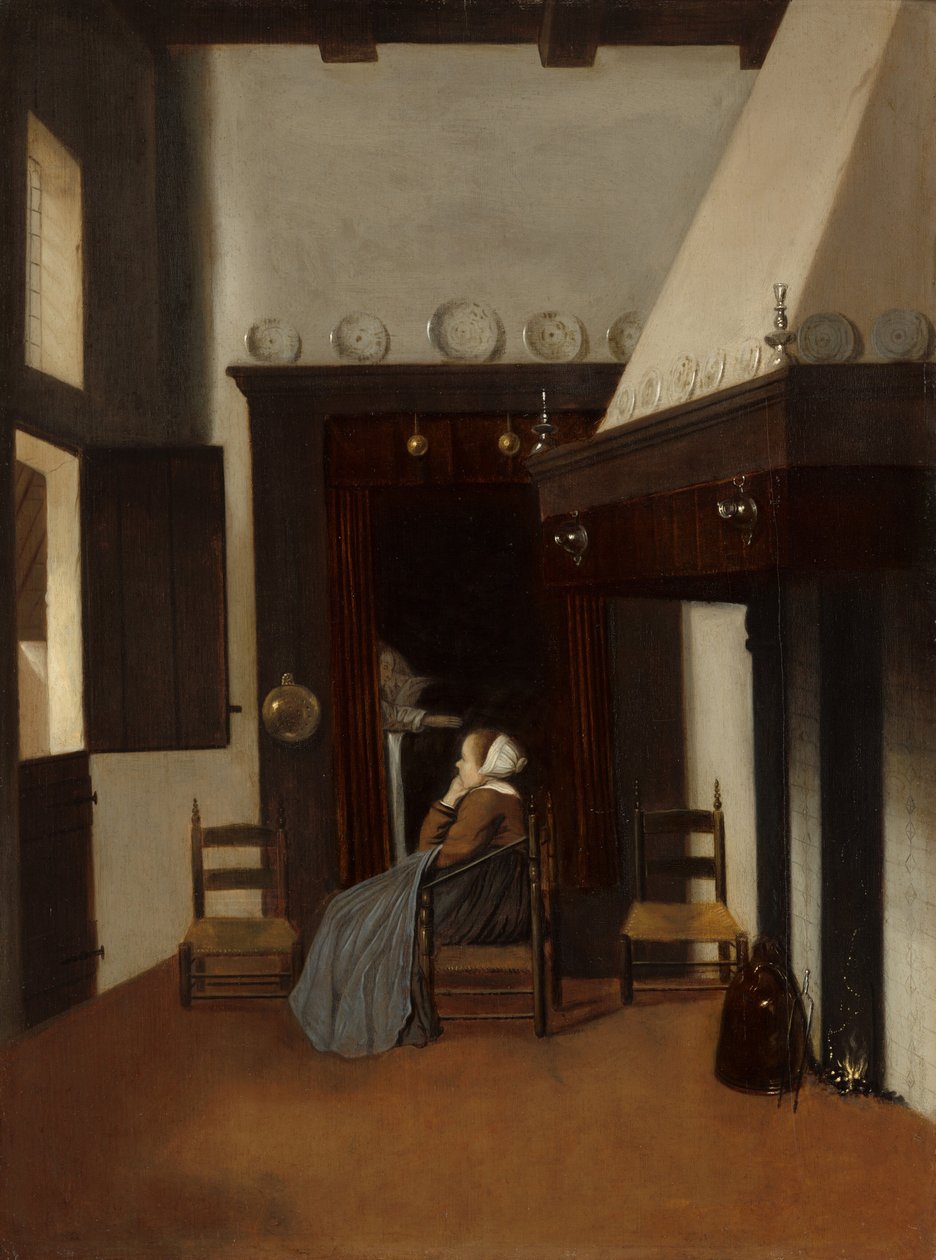 Jovem em um Interior, c. 1660. de Jacobus Vrel