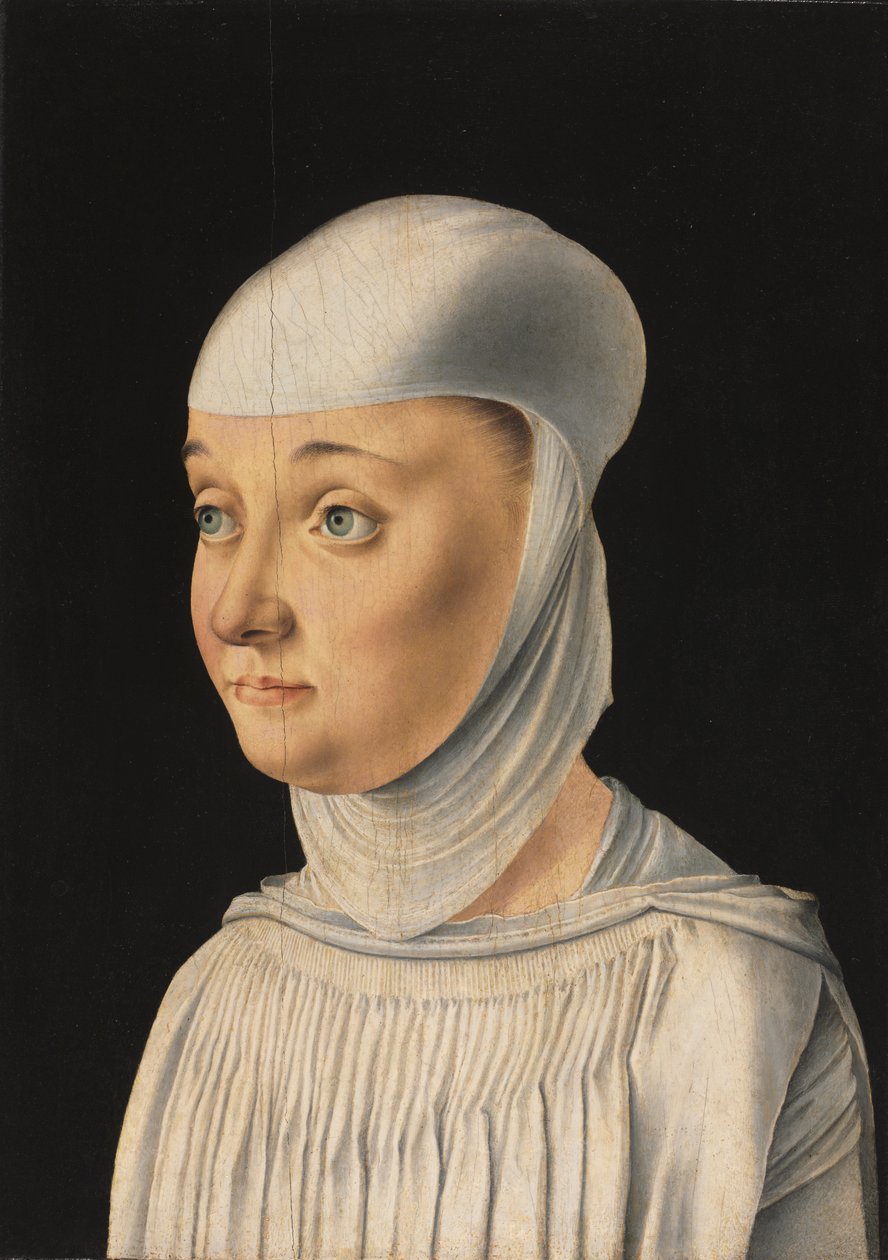 Retrato de uma mulher, possivelmente um principiante de San Secondo, c. 1490 de Jacometto Veneziano