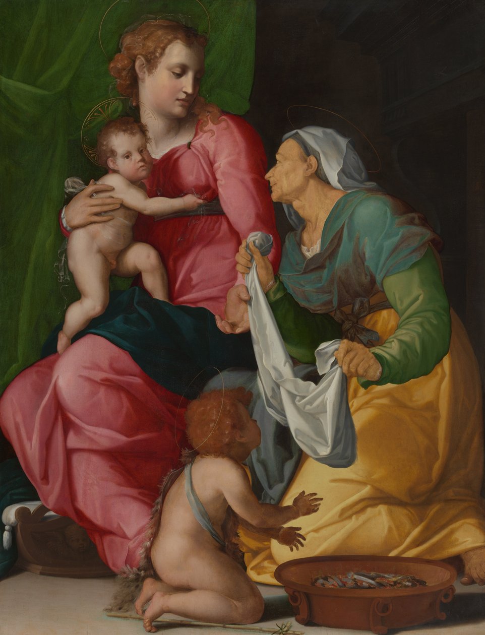 Nossa Senhora e o Menino com os Santos Isabel e João Batista de Jacopino del Conte