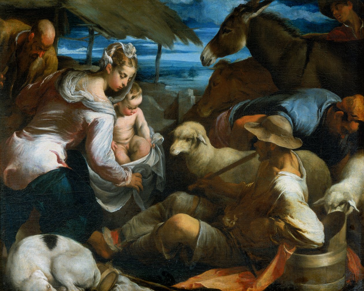 Adoração dos pastores de Jacopo Bassano