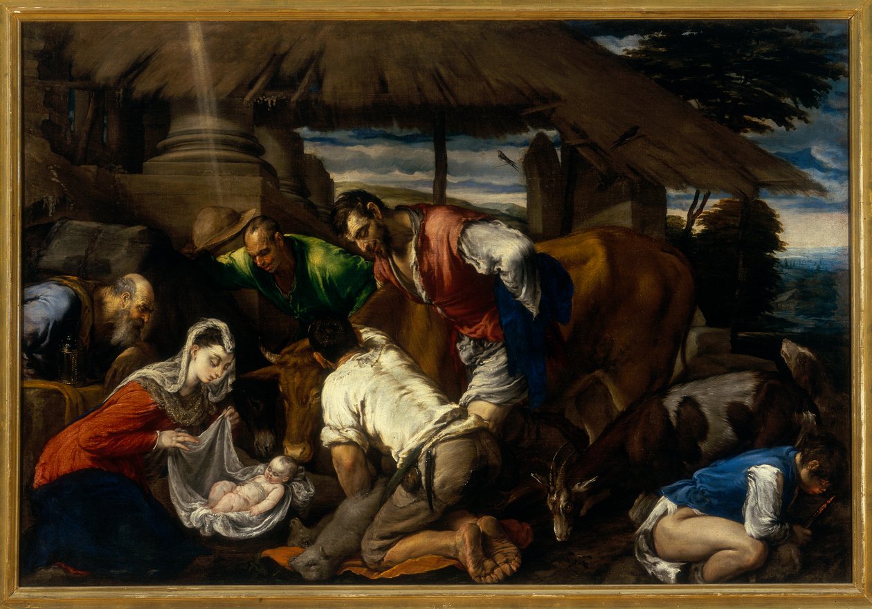 Adoração dos pastores, c.1562 de Jacopo Bassano