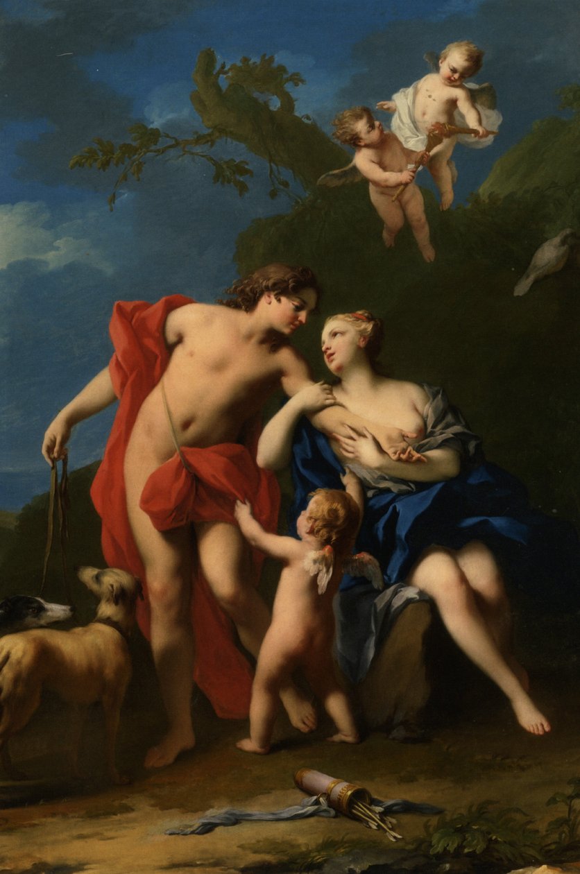 Vênus e Adonisn de Jacopo Amigoni