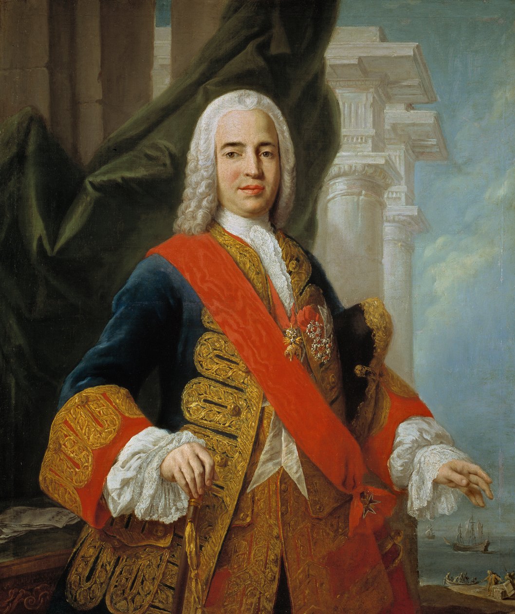 Retrato de Zenón de Somodevilla, 1º Marques de l&39;Ensenada (1702-1781) de Jacopo Amigoni