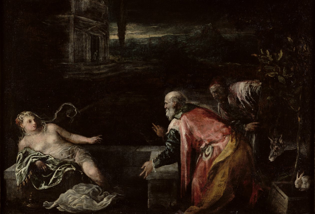 Susanna e os Anciãos, 1585 de Jacopo Bassano