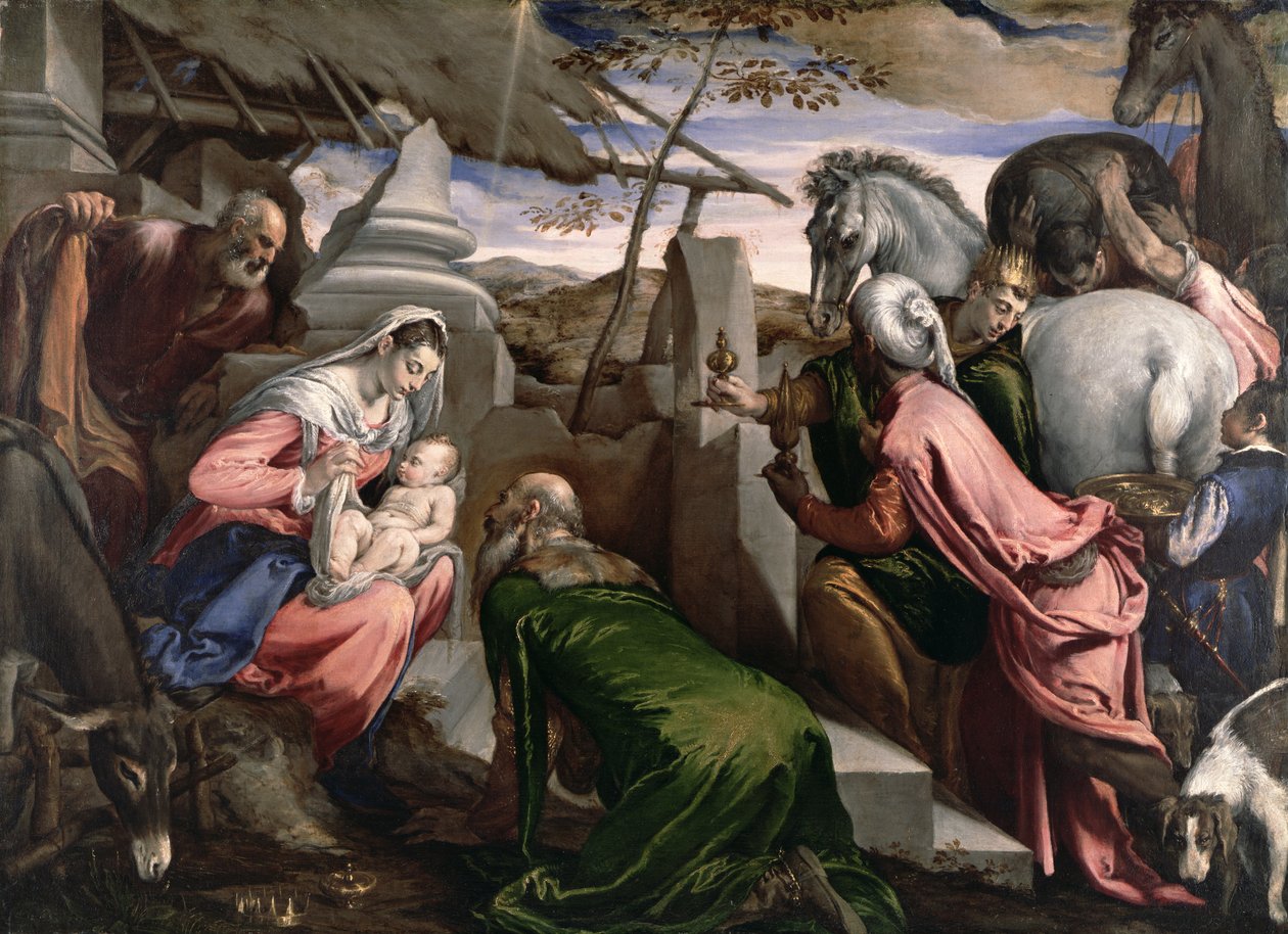 A Adoração dos Magos, c.1568 de Jacopo Bassano