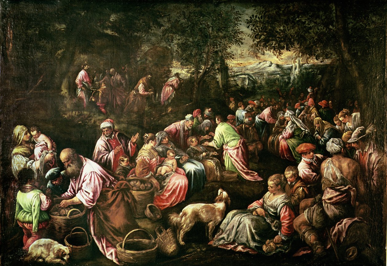 A alimentação dos cinco mil de Jacopo Bassano