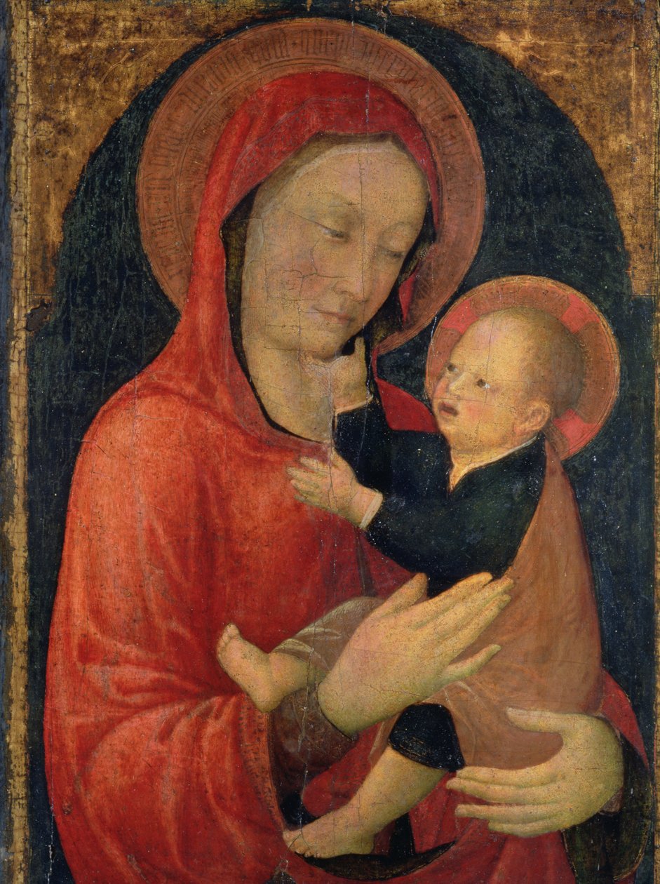 Madonna and Child (tempera no painel) de Jacopo Bellini