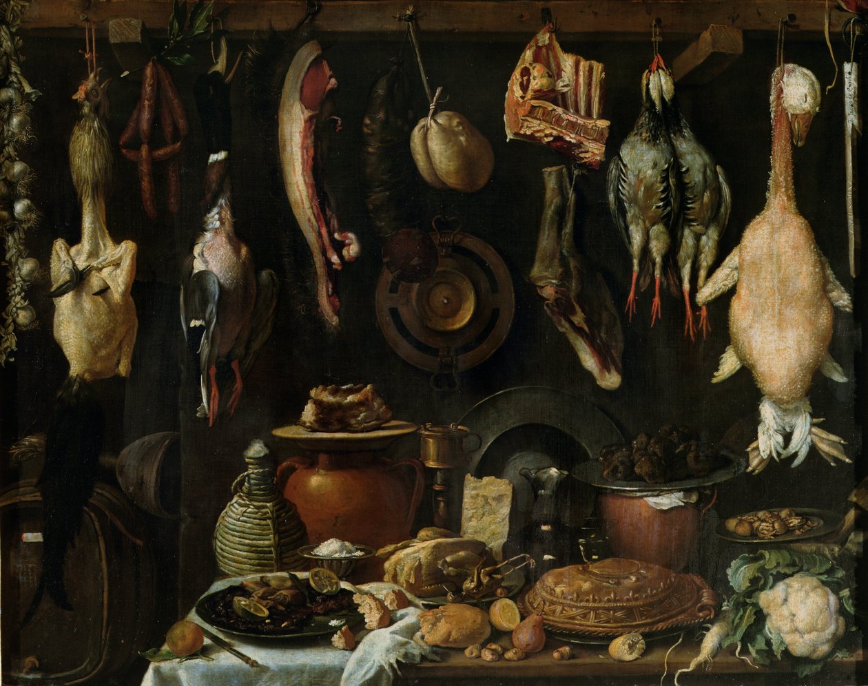 Ainda vida de aves de caça, 1624 de Jacopo Chimenti Empoli