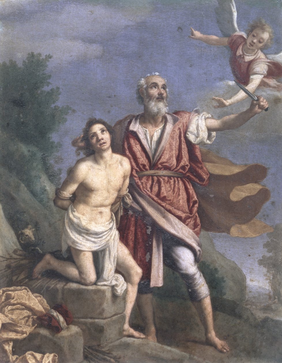 O sacrifício de Isaac (óleo sobre cobre) de Jacopo Chimenti Empoli