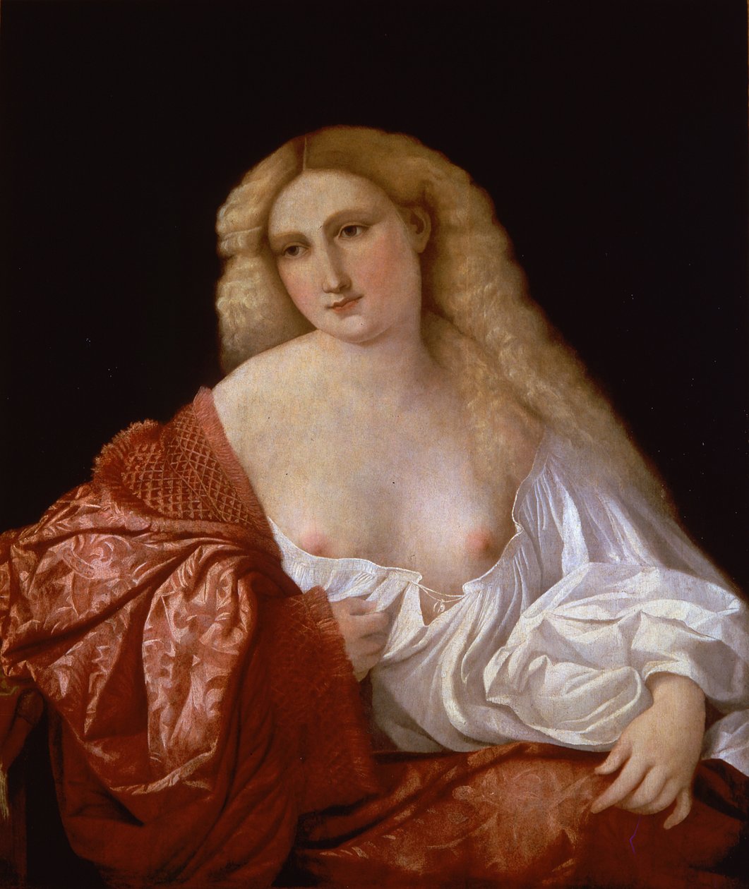 Retrato de uma mulher sabe como retrato de um Courtsesan de Jacopo Negretti