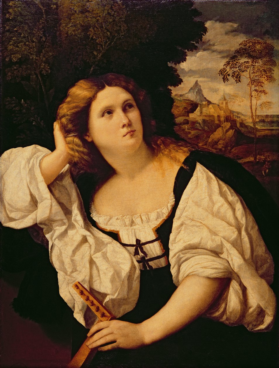 Senhora com alaúde, c.1520-25 de Jacopo Palma