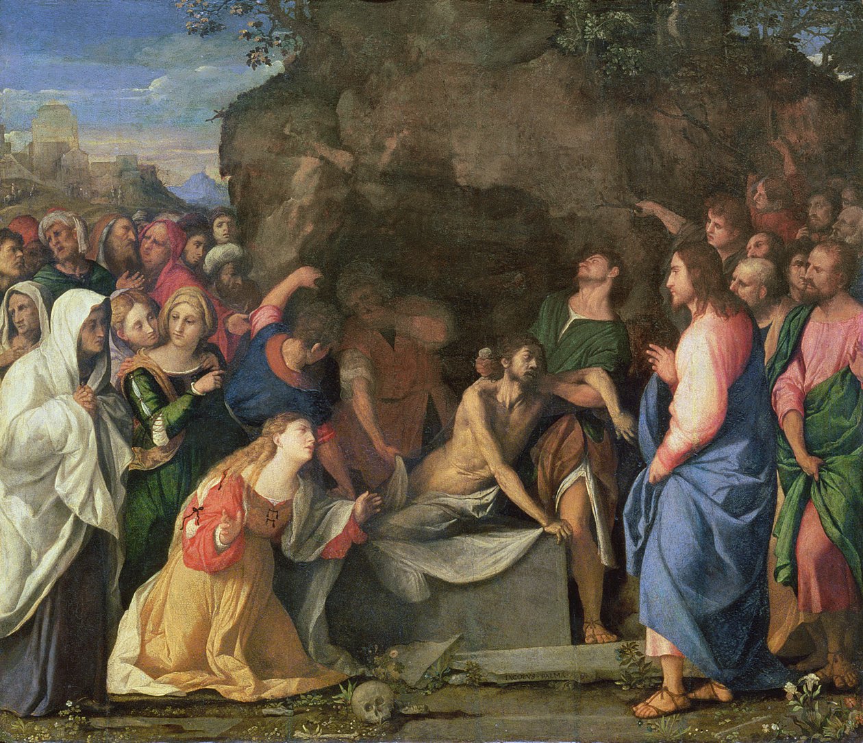 A ressurreição de Lázaro, c.1508-10 (painel) de Jacopo Palma