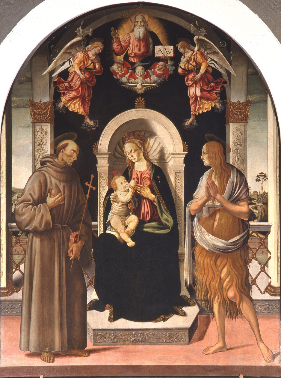 Madonna e criança com santos de Jacopo Pontormo