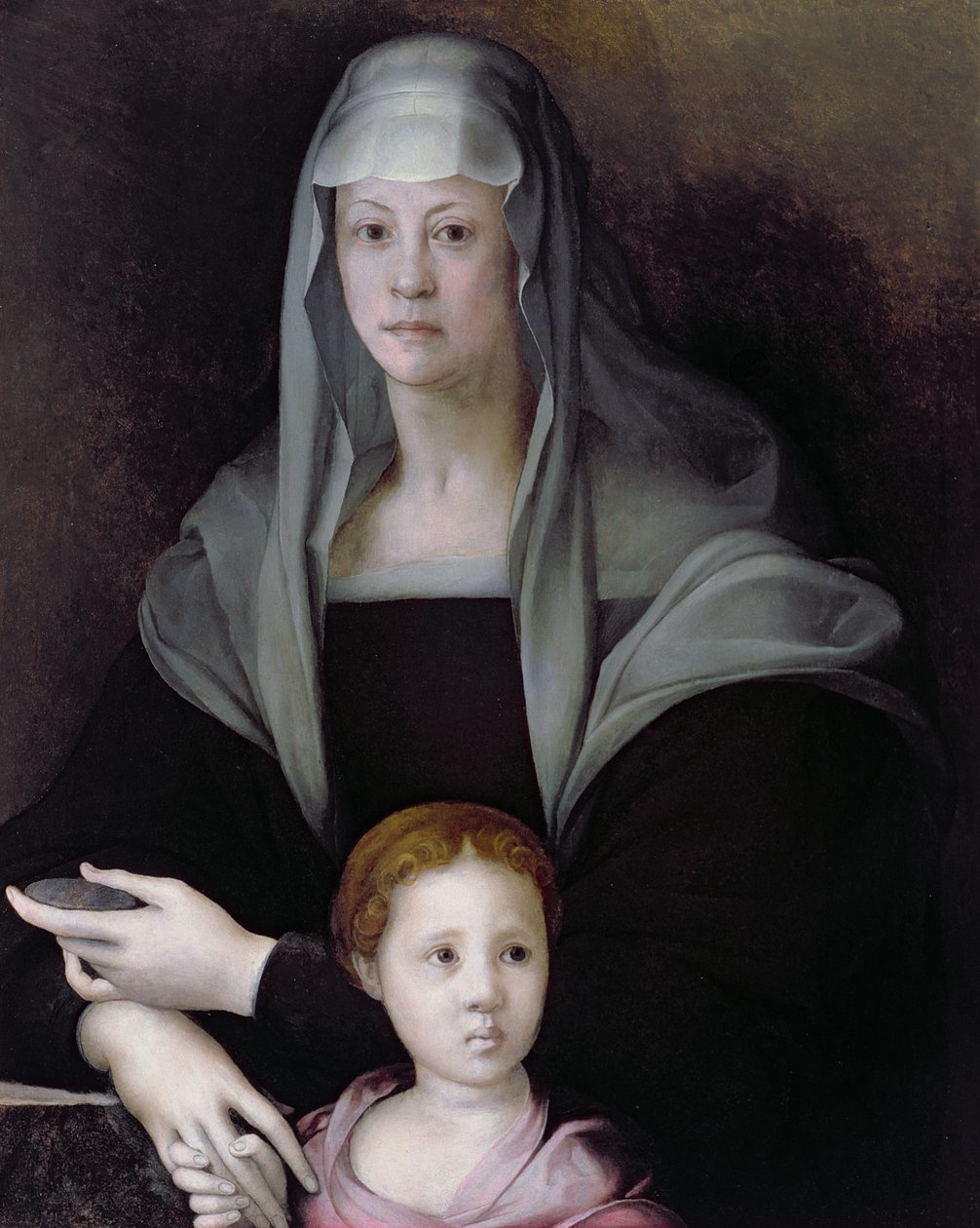 Retrato de Maria Salviati com Giulia de &39;Medici, c.1539 de Jacopo Pontormo
