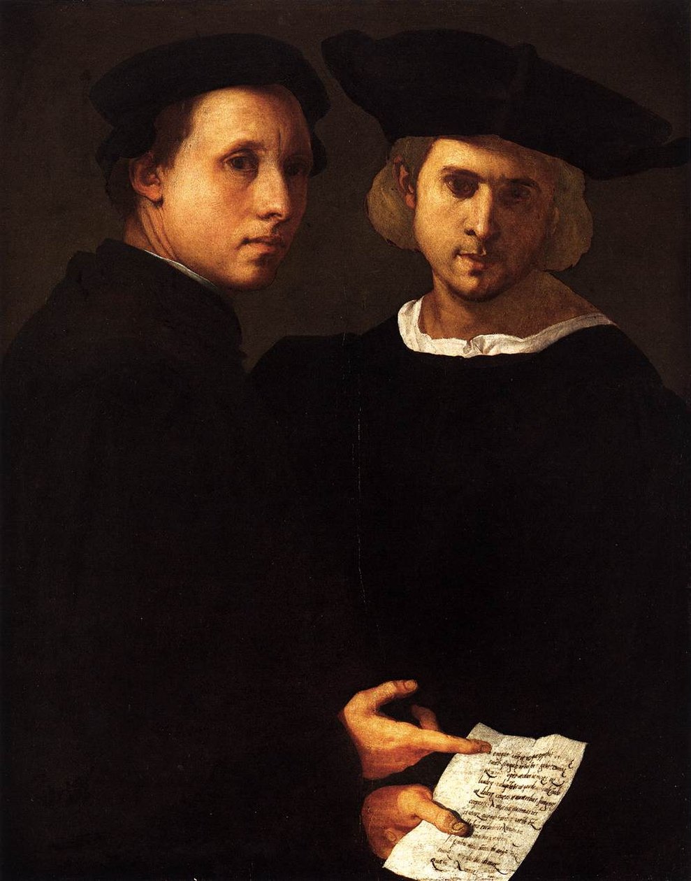 Retrato de dois amigos de Jacopo Pontormo