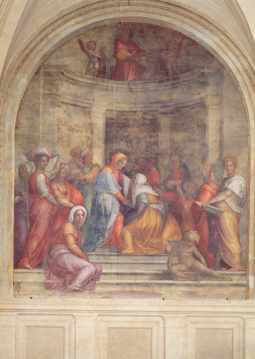 A Visitação, do claustro, 1516 de Jacopo Pontormo