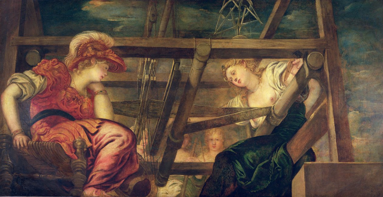 Athene e Arachne, c.1475-85 de Jacopo Robusti Tintoretto
