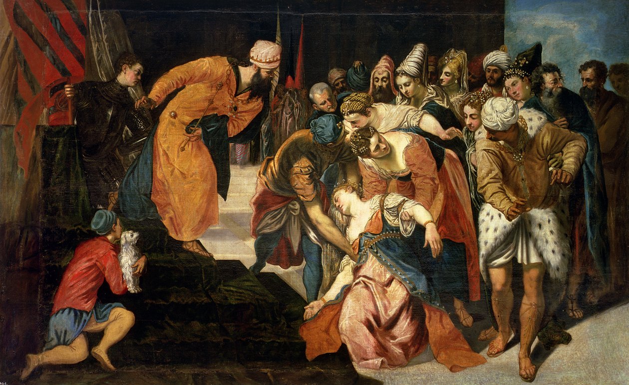 Ester antes de Assuero, 1548 de Jacopo Robusti Tintoretto