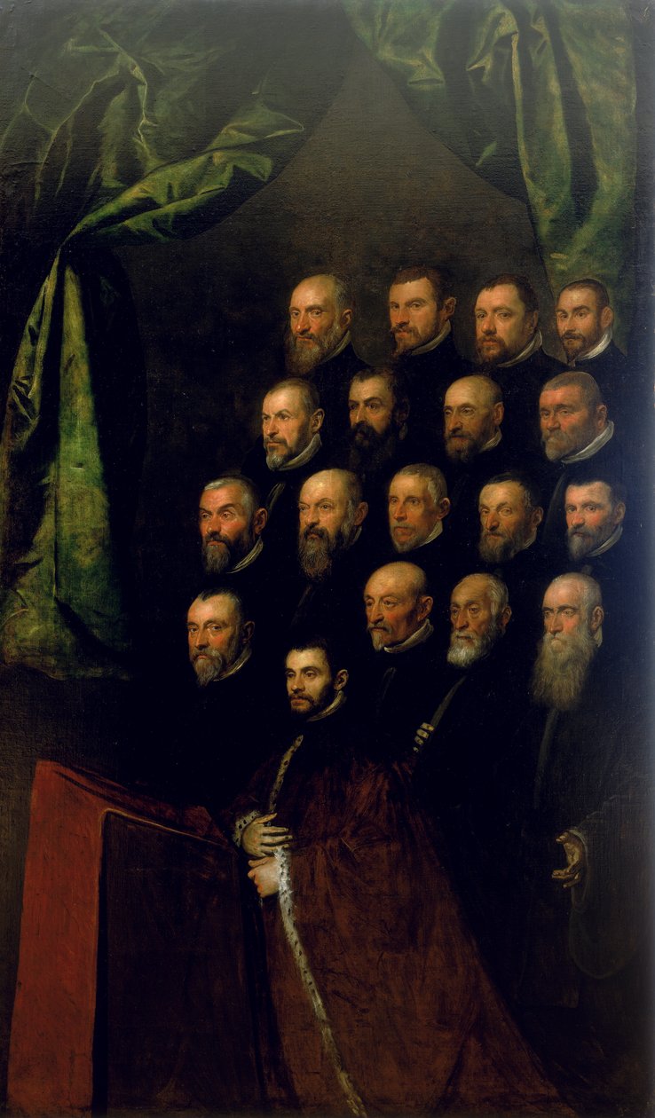 Companheiros de uma confraternidade de Jacopo Robusti Tintoretto