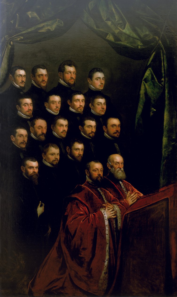 Companheiros de uma confraternidade de Jacopo Robusti Tintoretto