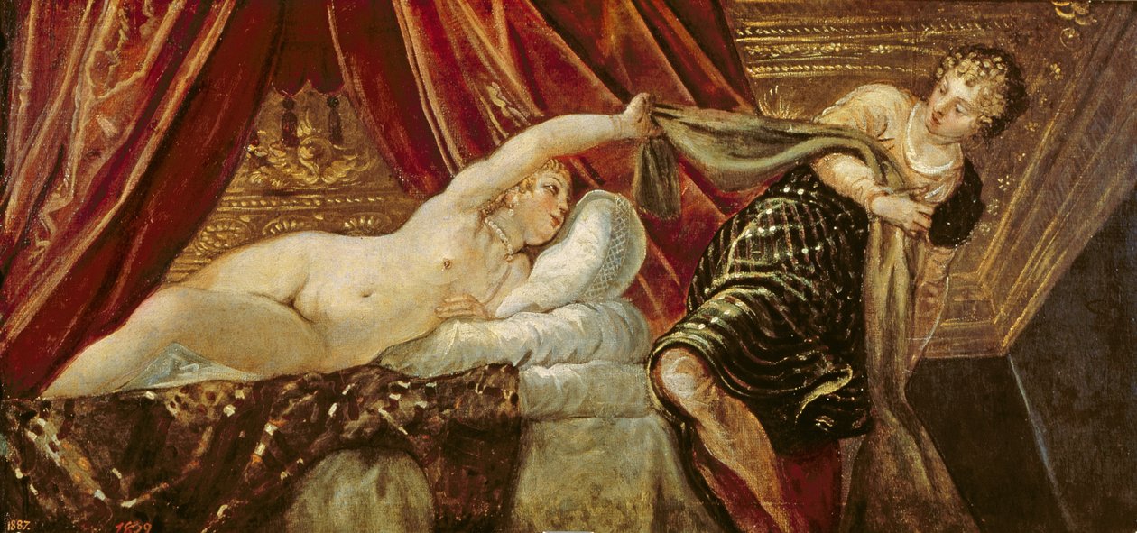 José e a esposa de Potifar de Jacopo Robusti Tintoretto