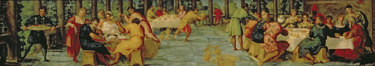Banquete do Rei Belsazar, c.154344 (painel) de Jacopo Robusti Tintoretto