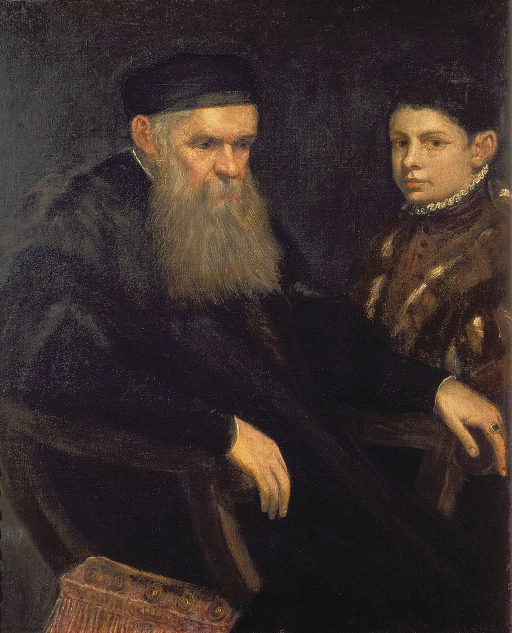 Velho e seu servo, 1565 de Jacopo Robusti Tintoretto