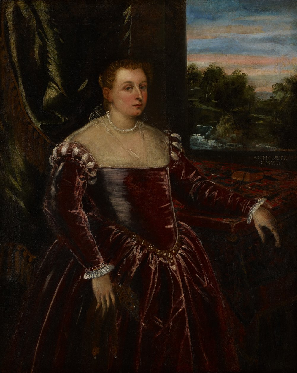 Retrato de Dogaressa Morosina Morosini, 1570-80 de Jacopo Robusti Tintoretto