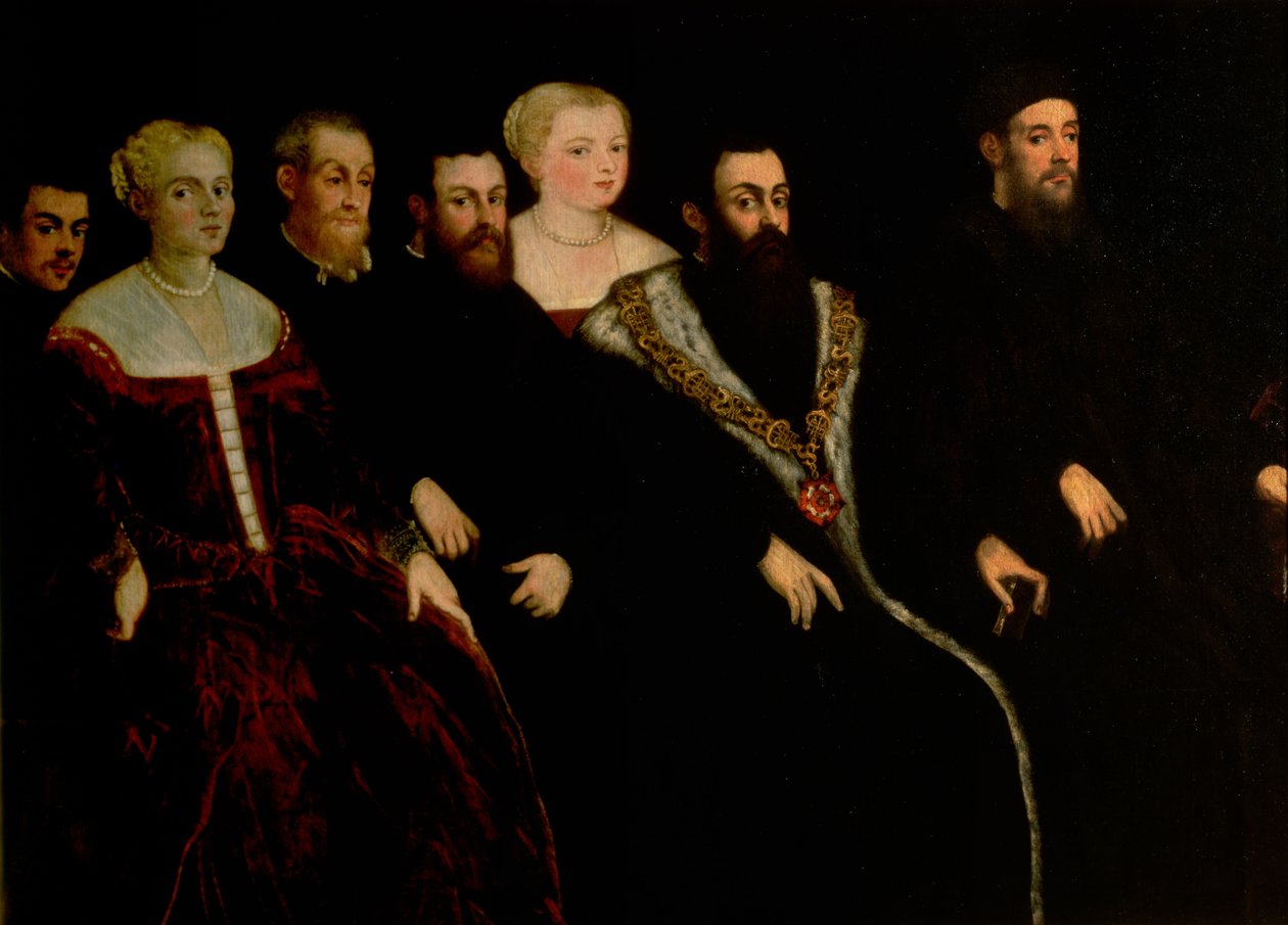 Sete membros da Família Soranzo (ver também 70478) de Jacopo Robusti Tintoretto