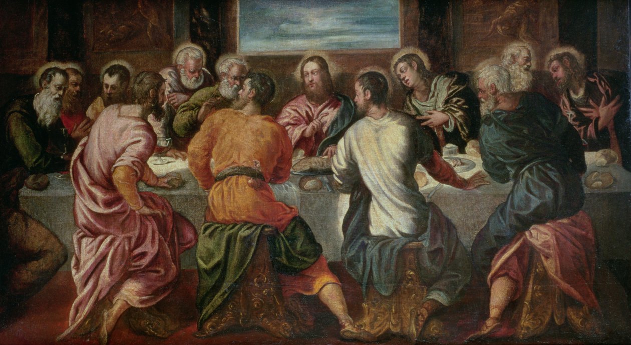 A Última Ceia, meados dos anos 1540 de Jacopo Robusti Tintoretto