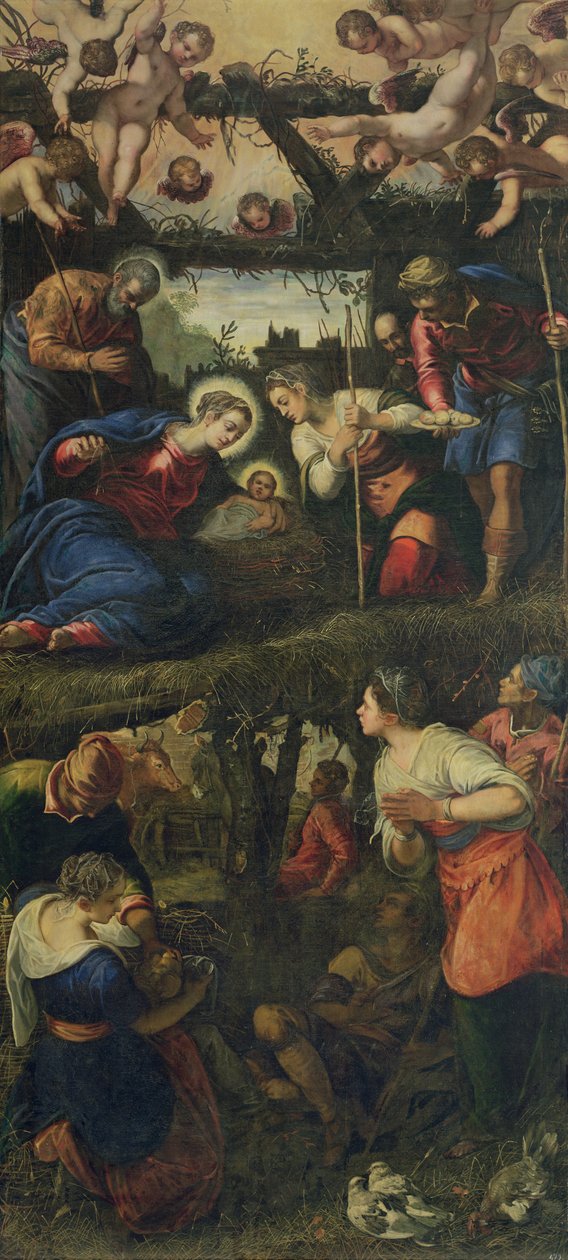 A Natividade e Adoração de Jacopo Robusti Tintoretto
