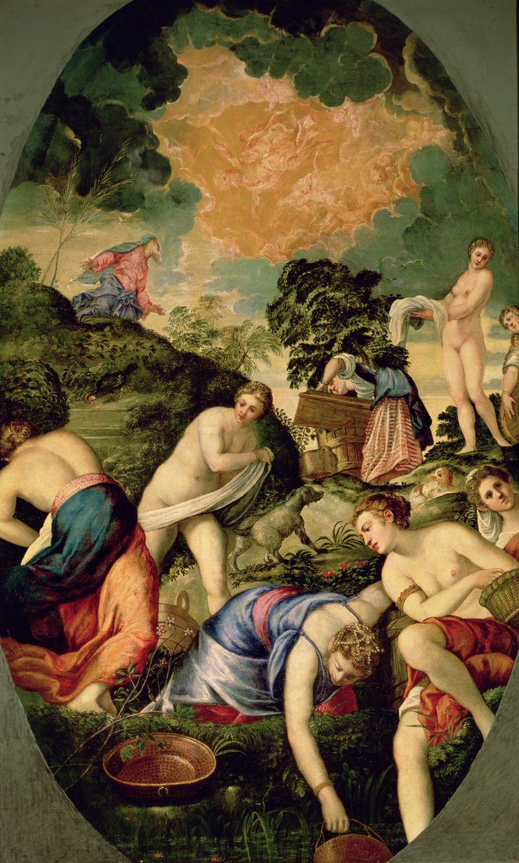 A Purificação das Virgens Midianitas de Jacopo Robusti Tintoretto