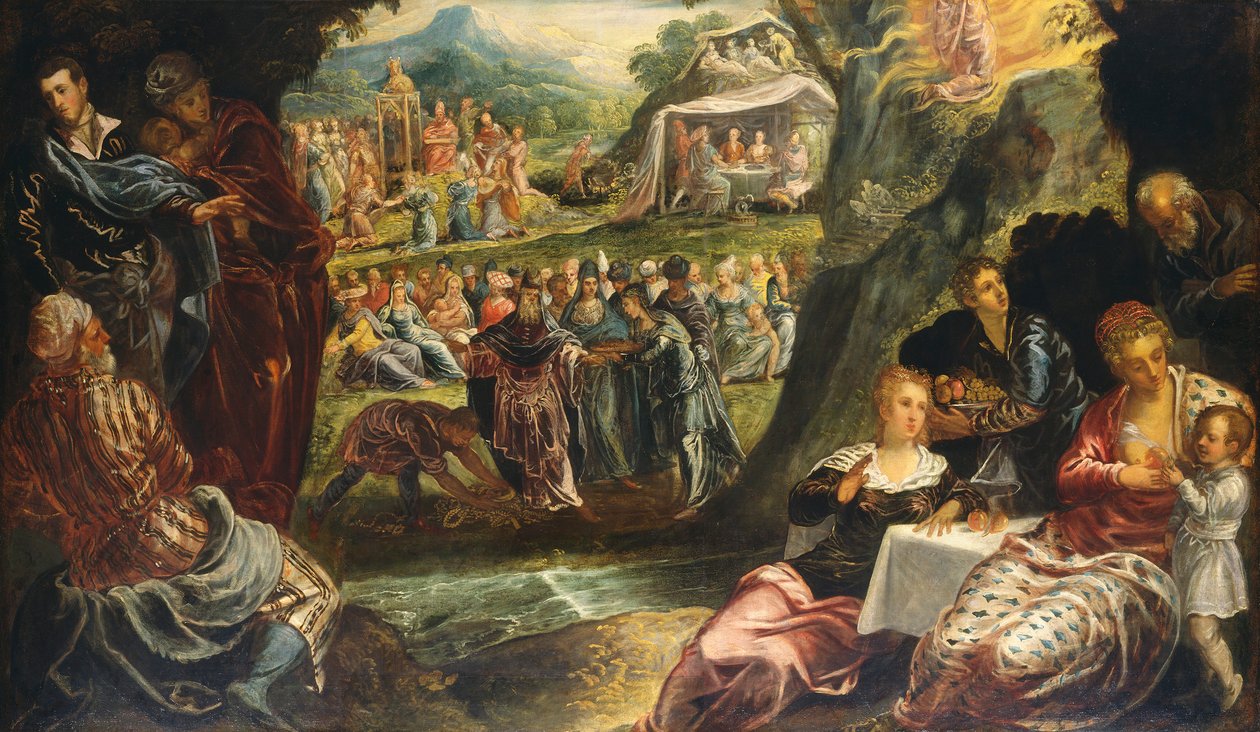 A Adoração do Bezerro de Ouro, c.1560 de Jacopo Robusti Tintoretto