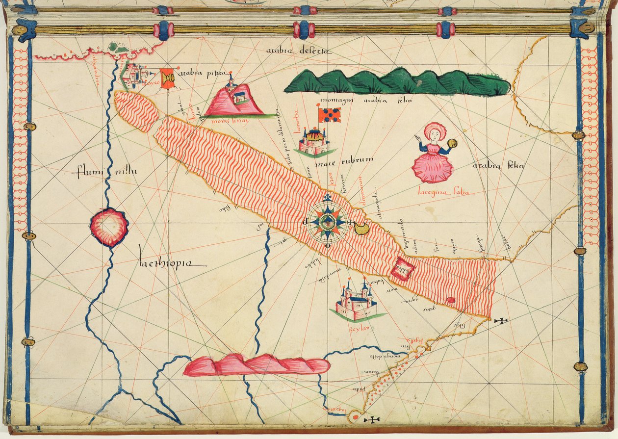 Ms Ital 550.0.3.15 fol.6r Mapa do Egito, da &39;Carte Geografiche&39; de Jacopo Russo