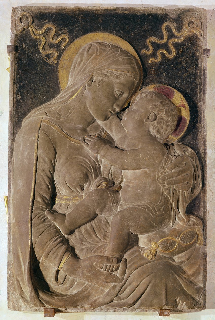 Virgem e Criança (gesso pintado) de Jacopo Sansovino