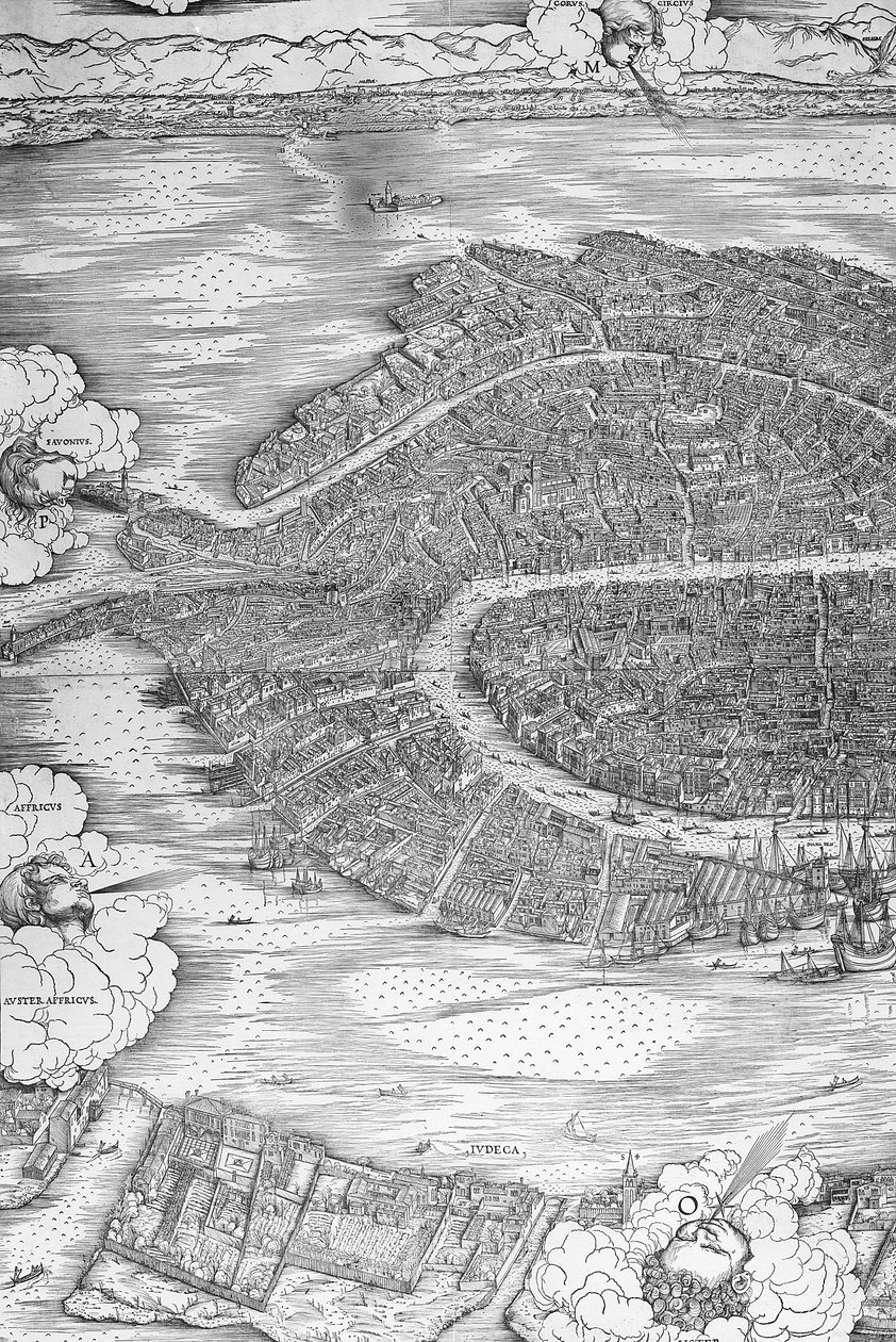 Great Perspective Plant - Veneza, c.1500 (lado esquerdo) de Jacopo de Barbari
